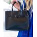 Купить небольшую кожаную женскую черную сумку с ремешком впереди в интернет-магазине в Украине - арт.6607_3