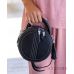 Купить женскую круглую сумочку из черной кожи онлайн оптом и в розницу в Украине - арт.6900_1