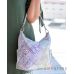 Купить сумку женскую с карманами из лазера в ромбах бежевую онлайн оптом и в розницу в Украине - арт.923_1