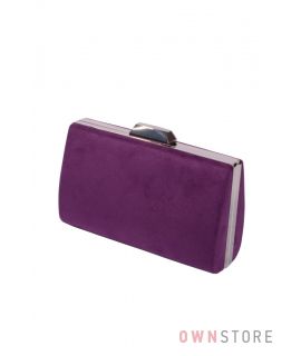 Купить онлайн клатч женский фиолетовый замшевый - арт.7559