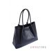 Купить женскую черную кожаную сумку с плетеными ручками в интернет-магазине в Украине- арт.9047_1