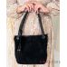 Купить женскую замшевую черную сумку-мешок в интернет-магазине в Украине -  арт.9048_3