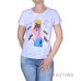 Купить котоновую футболку женскую белую впереди с  рисунком в интернет-магазине в Украине - арт.001-2_1
