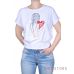 Купить  белую котоновую женскую футболку с вышивкой впереди в интернет-магазине в Украине- арт.961_2
