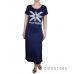 Купить платье женское синее прямое из тонкого трикотажа в интернет-магазине в Украине - арт.111_1