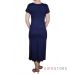Купить платье женское синее прямое из тонкого трикотажа в интернет-магазине в Украине - арт.111_2