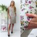Купить женское батальное льняное платье с разноцветной вставкой в интернет-магазине в Украине- арт.1081_1