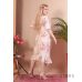 Купить батальное укороченное розовое женское платье  на запах в интернет-магазине в Украине - арт.1145_2