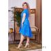 Купить асимметричное женское платье с оборками голубое оптом и в розницу  - арт.1147