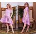 Купить женское асимметричное платье с оборками пудровое в интернет-магазине в Украине  - арт.1147_1
