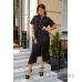 Купить женское платье сафари черное большого размера в интернет-магазине в Украине- арт.1157_1