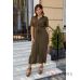 Купить оптом и в розницу батальное женское платье сафари хаки онлайн - арт.1157_1