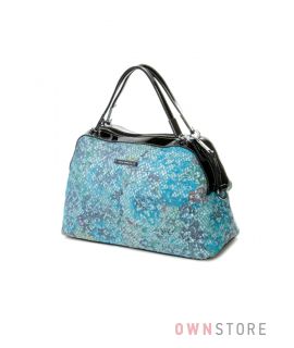 Купить сумку женскую голубую из лазера Velina Fabbiano - арт.59769