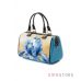 Купить женскую сумку - саквояж Велина Фабиано голубую с вышивкой "Ирис" - 69923-12_1