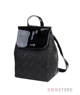 Купить рюкзак женский от Велина Фабиано с гипюровой отделкой и лаковым клапаном онлайн - арт.59985-10