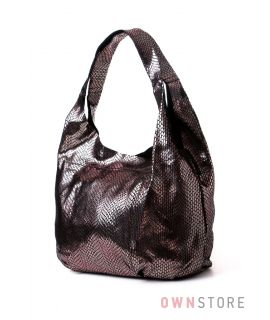 Купить сумку женскую бронзовую мешок из лазера  - арт.3632-9