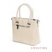 Купить женскую бежевую сумку из натуральной кожи с двумя карманами впереди онлайн в интернет-магазине  - арт.6690_3