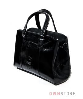 Купить сумку женскую из кожзама с эмблемой от Velina Fabbiano - арт.37555-1