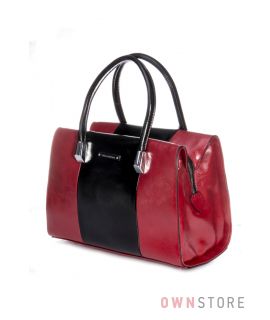 Купить женскую сумку от Велина Фабиано  комбинированную красно-черную в Украине - арт.53901-10