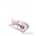 Купить бежевый женский лаковый клатч  плоский с серебряной фурнитурой в интернет-магазине - арт.09837_1
