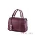 Купить кожаную женскую сумку-саквояж цвета марсала со строчками в интернет-магазине в Украине - арт.9650_1