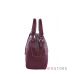 Купить кожаную женскую сумку-саквояж цвета марсала со строчками в интернет-магазине в Украине - арт.9650_2