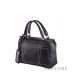Купить женскую сумку-саквояж из черной кожи со строчками в интернет-магазине в Украине - арт.9650_1