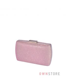 Купить онлайн клатч женский парчовый с блеском розовый - арт.283
