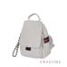 Купить белый женский рюкзак из кожи с большим клапаном в интернет-магазине в Украине - арт.999_1
