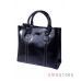 Купить женскую сумку из черной кожи прямоугольную со строчками оптом и в розницу в Украине - арт.206_1