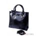 Купить женскую сумку из черной кожи прямоугольную со строчками в интернет-магазине в Украине - арт.206_1