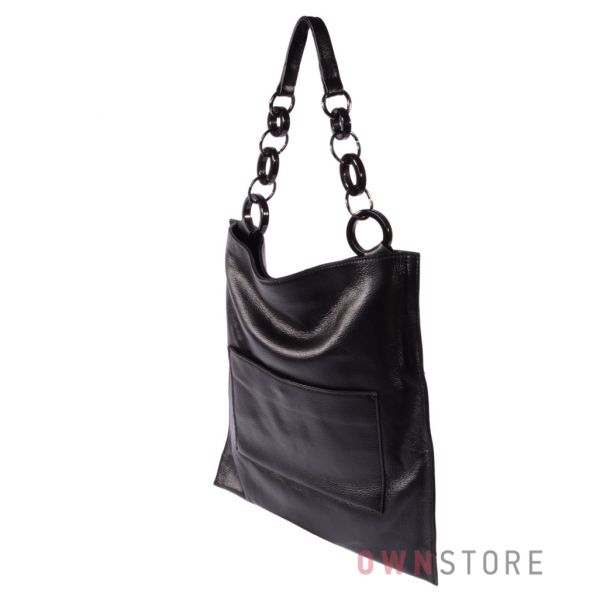 Купить онлайн большую прямоугольную женскую кожаную сумку - арт.260