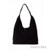 Купить  женскую сумку треугольную из натуральной черной замши и кожи в интернет-магазине в Украине - арт.346_1