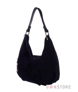 Купить онлайн сумку-мешок женскую из натуральной замши - арт.46