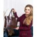 Купить кожаную женскую сумку прямоугольную коричневую в интернет-магазине в Украине - арт.502_4