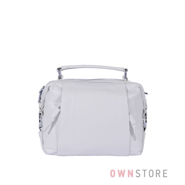 Купить онлайн сумочку женскую белую с  карманами впереди - арт.5113