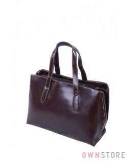 Купить онлайн небольшую коричневую женскую сумочку из кожи - арт.5988