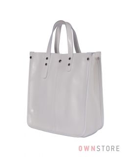 Купить онлайн сумку женскую классическую прямоугольную белую - арт.643