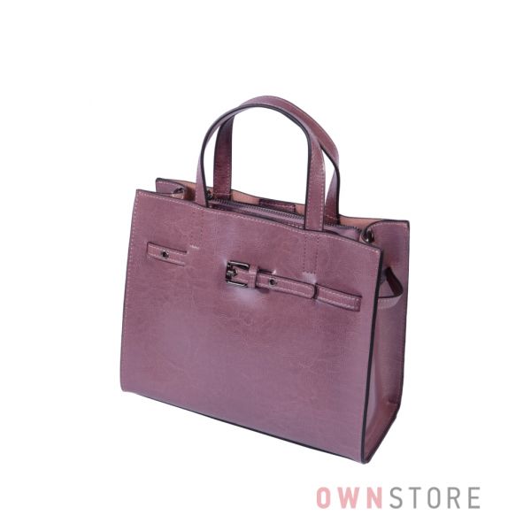 Купить онлайн небольшую женскую сумку цвета фуксии с ремешком впереди - арт.6607
