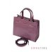 Купить небольшую кожаную женскую сумку цвета фуксии с ремешком впереди в интернет-магазине  в Украине - арт.6607_2