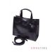 Купить небольшую кожаную женскую черную сумку с ремешком впереди в интернет-магазине в Украине - арт.6607_1