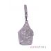Купить кожаную женскую сумку-мешок серебряную с цветами в интернет-магазине в Украине - арт.8062_3