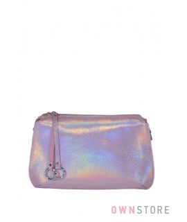Купить онлайн небольшую розовую женскую сумочку из лазера - арт.8288