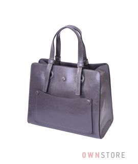 Купить онлайн небольшую серую женскую сумку на три отделения - арт.9968